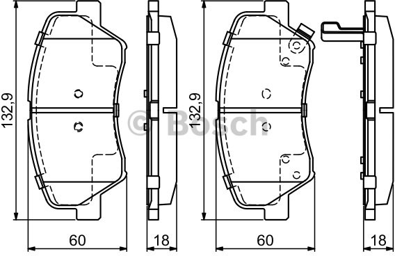 Bosch Zestaw klocków hamulcowych, hamulce tarczowe 0 986 494 691