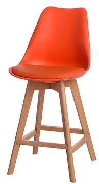 D2.Design Stołek barowy Norden Wood Low Pomarańczowy  Inne warianty dostępne na tej samej stronie! Sprawdź 669-748-899