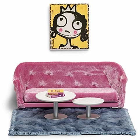 Lundby Melody Jane  domek dla lalek salon zestaw mebli nowoczesny sofa i stół 60200200