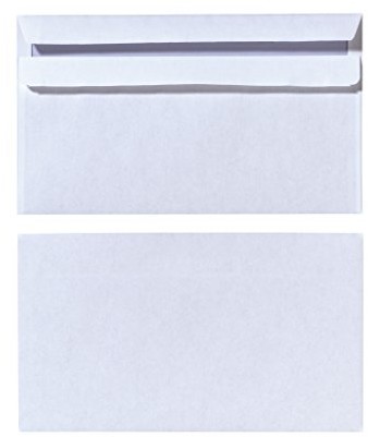 Herlitz Koperta  DIN długa, samoklejąca z okienkiem, 100 sztuk z wewnętrznym nadrukiem w opakowaniu foliowym, zgrzane, białe, biały Dl 4008110764788