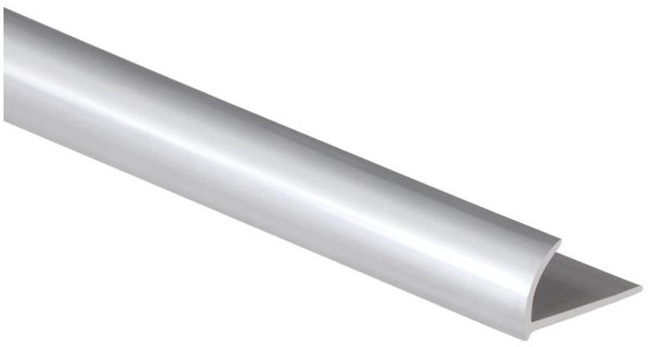STANDERS Profil do glaury zewnetrzny półokrągły PVC 12 mm / 2.5 m Srebrny Standers