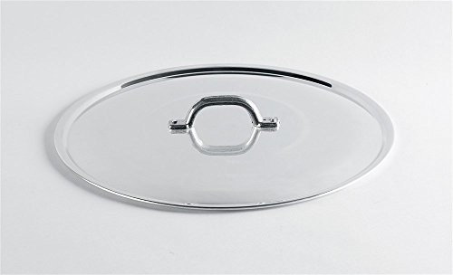 Pentole Agnelli pentole agnelli płaska pokrywa, błyszczący, z uchwytem,   mereżką i, typ Ciężka, bltf mostka-aluminium, srebrny, srebrny/czarny, 10 cm FAMA2910