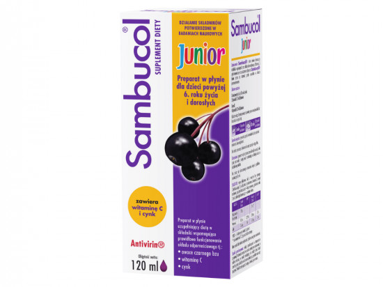 SAMBUCOL  Junior Płyn, 120 ml