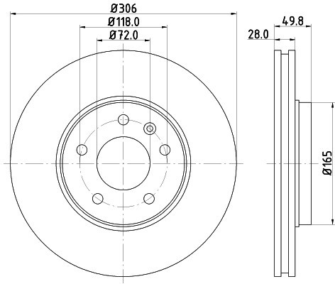 HELLA PAGID Tarcza hamulcowa PAGID 8DD355108-951