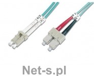 Digitus Professional Professional Patchcord światłowodowy LC/SC duplex MM 50/125 OM3 3m