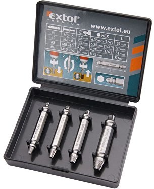 Extol Premium wykrętak śrub, zestaw 4 sztuki, 8801842