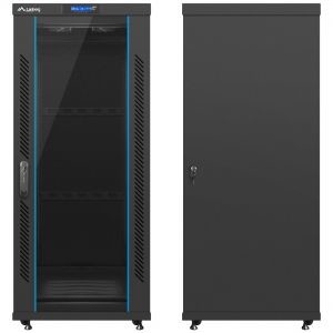 Lanberg Szafa Rack 19 27U 600x600 FF02-6627L-12B z Termostatem - KONFIGURATOR WYPOSAŻENIA / DYSTRYBUTOR F.VAT 23% FF02-6627L-12B