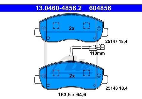 ATE Klocki hamulcowe - komplet 13.0460-4856.2