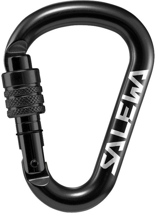 Salewa HMS Screw G2 Carabiner Medium, czarny 2021 Karabinki zakręcane 00-0000001525-900-MED