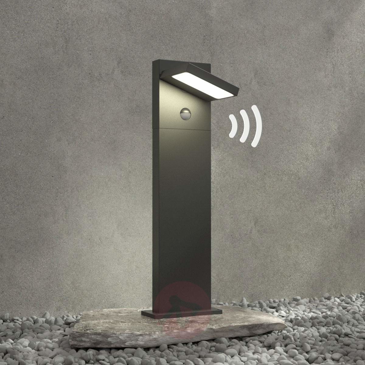 Lampenwelt com Słupek oświetleniowy LED Silvan 65 cm, czujnik