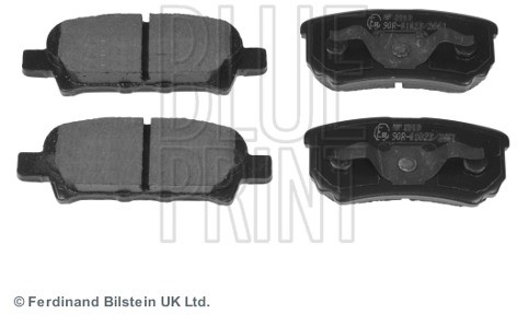 BLUE PRINT Zestaw klocków hamulcowych, hamulce tarczowe ADA104209