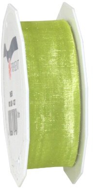 Unbekannt Taśma Organza Sheer Limonka/zielony b25 mm 6012525-027