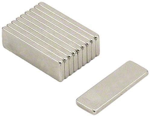 first4magnetsTM first4magnets f2582-wyciągnąć N35  10 magnesów neodymowych, 2,1 kg, opakowanie z 10, metalowa, srebrna, 25 X 8 X 2 MM F2582-N35-10