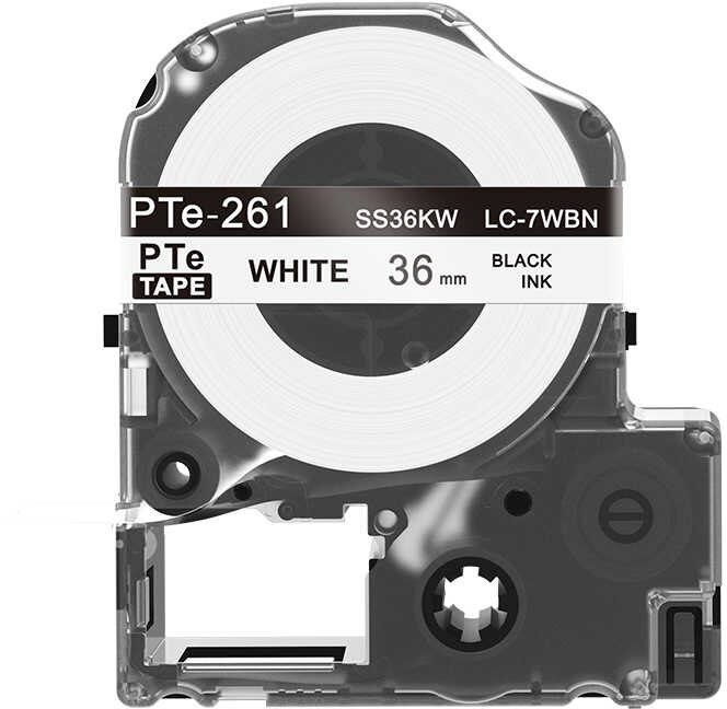 Epson LC-SS36KW, 36mm x 8m, czarny druk / biały podkład, taśma zamiennik