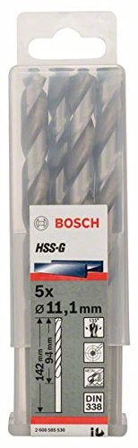 Bosch Professional Bosch Pro szlifowane wiertło do metalu HSS-G (5 sztuki,  11,1 MM) 2608585530