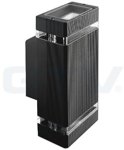 GTV OPRAWA ŚCIENNA DWUKIERUNKOWA NESSA. GU10. max. 50W. IP54. AC 220-240V. 50/60Hz. CZARNA LD-NESSAGU10D-20