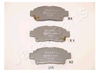 JAPANPARTS Zestaw klocków hamulcowych, hamulce tarczowe PA-281AF