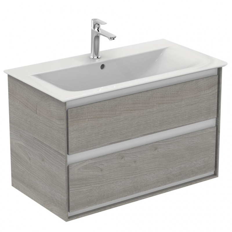Ideal Standard Connect Air Szafka pod umywalkę 80x51,7x44 cm jasnoszare drewno/biała mat E0819PS