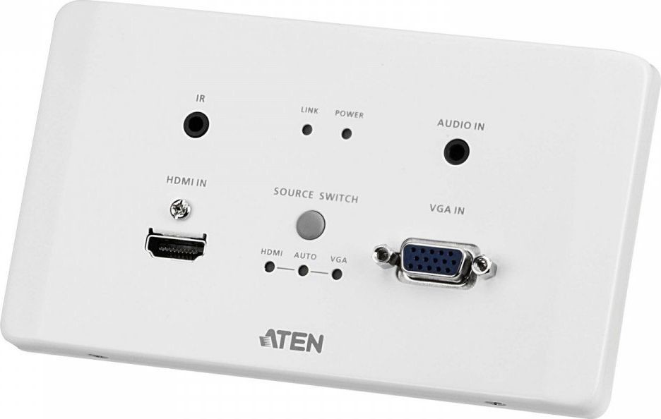 Aten Przełącznik Nadajnik HDMI&VGA HDBaseT z płytą ścienną EU VE2812AEUT VE2812AEUT-AT-G