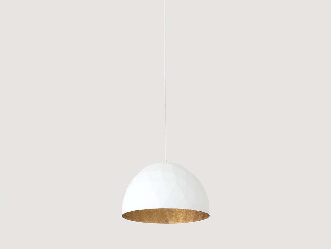 Customform Lampa wisząca LEONARD M - złoto-biały LP001LEN-35-1901