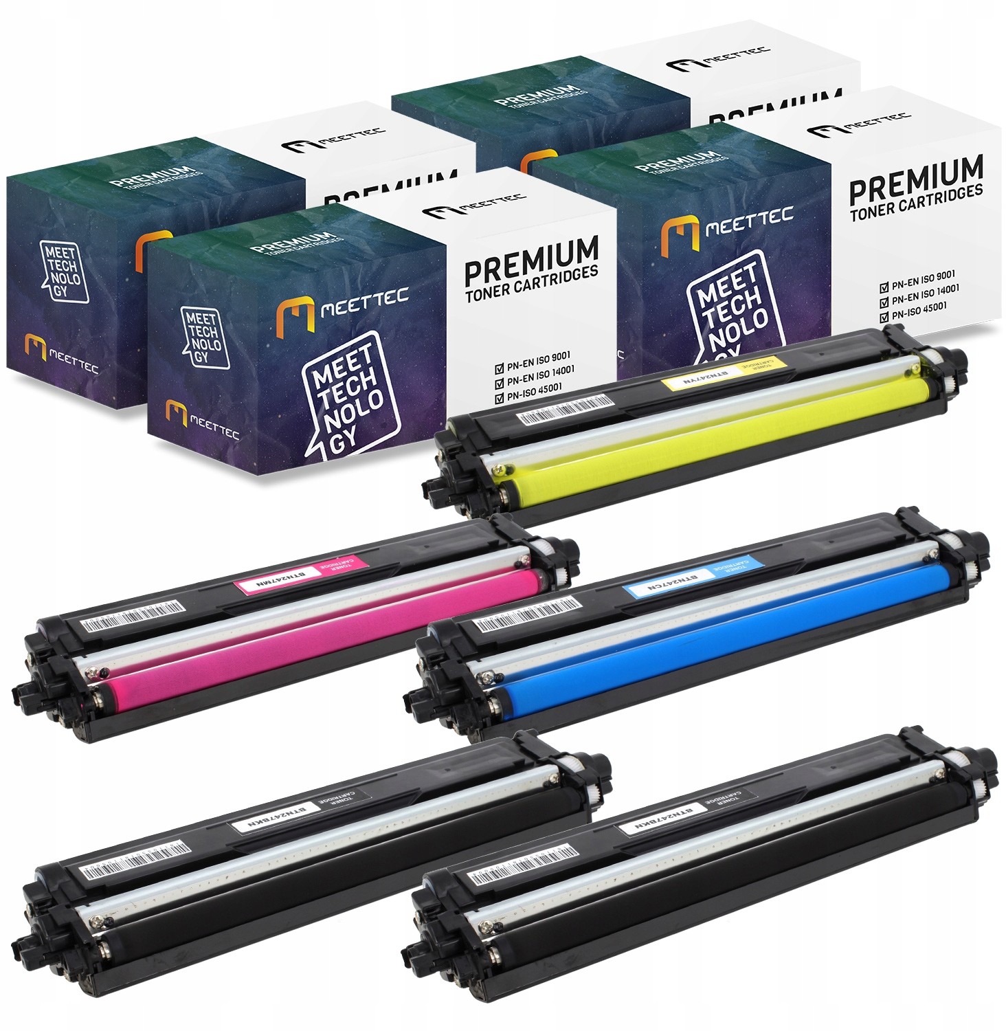 5pak Cmyk XL TN247 TN243 do Brother DCP-L3510CDW
