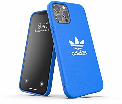 Adidas Etui zaprojektowane do iPhone 12 Pro Max 6.7, sprawdzone pod kątem upadku, podwyższone krawędzie, oryginalne etui ochronne, Bluebird/białe EX7874