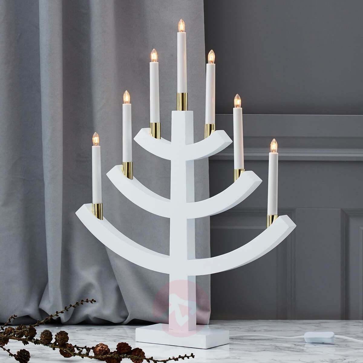 Best Season 7-punktowy świecznik Gillian, biały