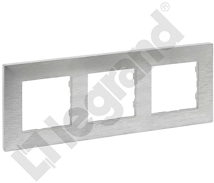 Legrand NILOE STEP RAMKA 3-KROTNA ALUMINIUM SZCZOTKOWANE 863893