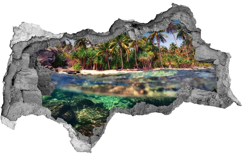 Wallmuralia.pl naklejka fototapeta 3D na ścianę Tropikalna plaża