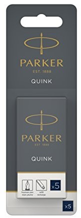 Parker 1950382 wkłady do napełniania, uchwyt na niskim poziomie quink, niebieski/czarny 5 szt. 1950404