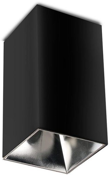 v-tac Oprawa Sufitowa V-TAC GU10 Kwadrat Natynkowa Czarny+Ciemny Chrom 74x74x140mm VT-882