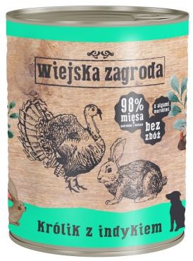 Alpha Spirit Wiejska Zagroda Królik z indykiem 800g