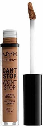 NYX PROFESSIONAL MAKEUP NYX Professional Makeup Can't Stop Won't Stop Contour Concealer  wodoodporny płynny korektor w płynie, kaszerowanie i rozświetlacz, 3,5 ml, Mahogany 16