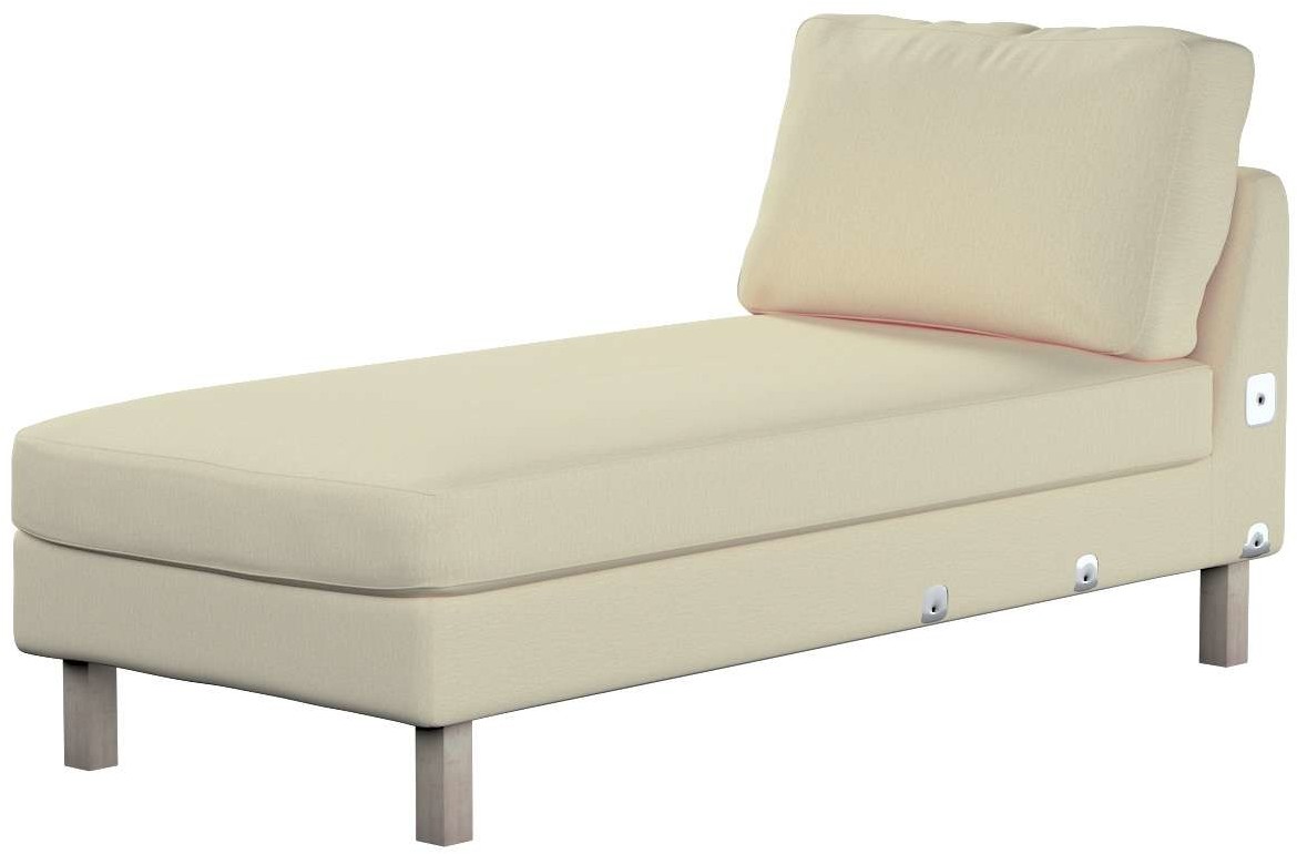 Dekoria pl pl Pokrowiec na szezlong Karlstad dostawka krótki kremowy szenil 80 x 160 x 80 cm Chenille 733-702-22