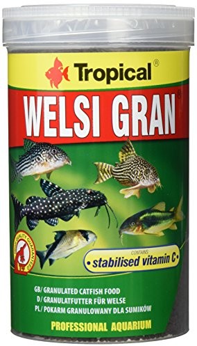Tropical welsi Gran granulat nadaje się do podłóg pod koniec żernych ozdobne ryby, 1er Pack (1 X 1 L)