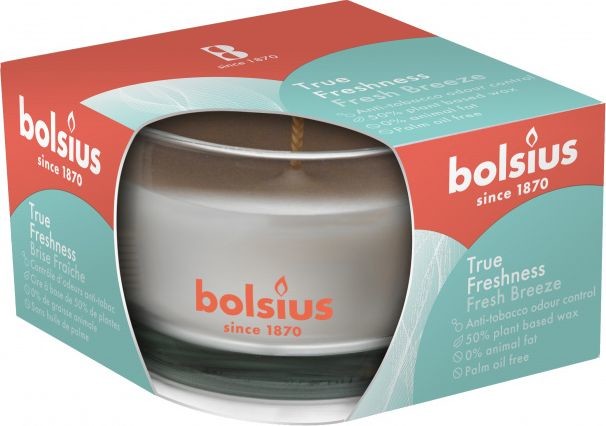 NoName świeca zapachowa True Freshness Świeża bryza 8 cm szkło białe twm_479839