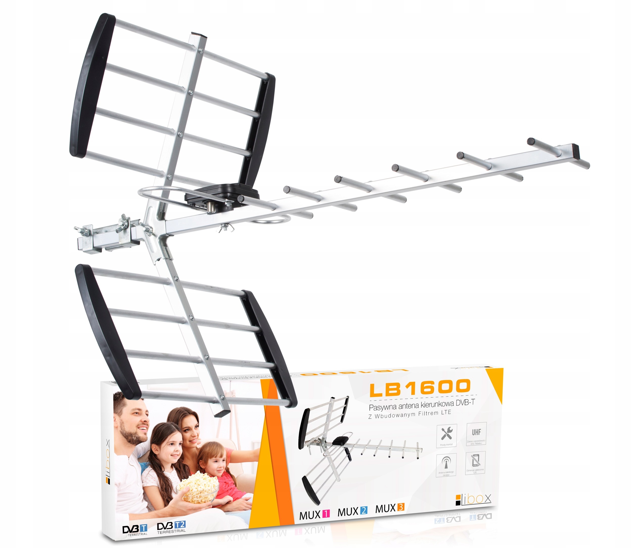 Antena Tv Kierunkowa Dvb-t MUX8 Vhf Uhf Lte 4K