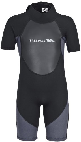 Trespass chłopcy Scuba krótkim kombinezon, czarny MCCLSMB20001_BLK3/4
