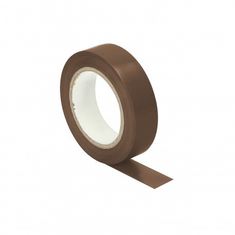 Zestaw 10 taśm izolacyjnych 15mm, brązowa, uniepalniona, grubość 0,13mm, długość 10m OR-AE-13214/BR/10M/S