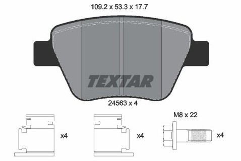 TEXTAR Klocki hamulcowe - komplet 2456301