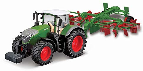 Bburago B18-31665 10 cm FENDT 1050 Vario z rakietką wirującą, czerwony B18-31665