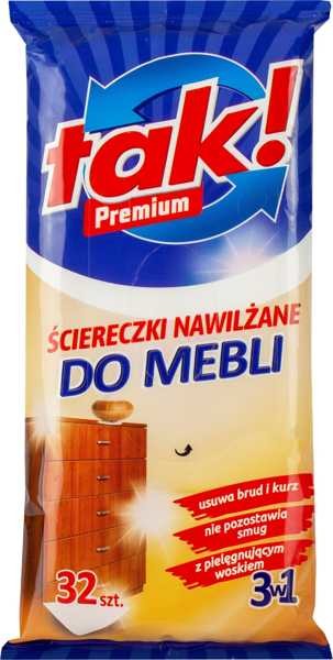 Tak Ściereczki chusteczki nawilżane do mebli 32 sz