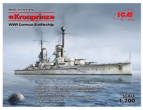 ICM s.016 zestaw do budowy modelu abdullahowi Full Hull & Water Line WWI German Battleship S.016