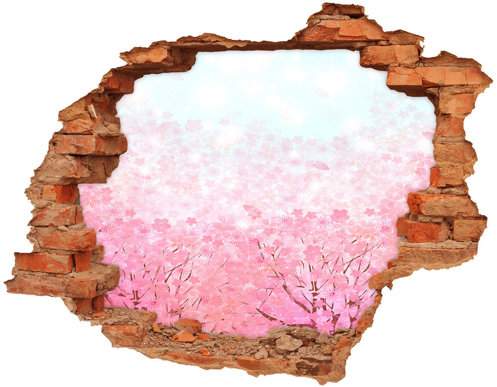 Wallmuralia.pl Samoprzylepna dziura naklejka Kwiaty wiśni