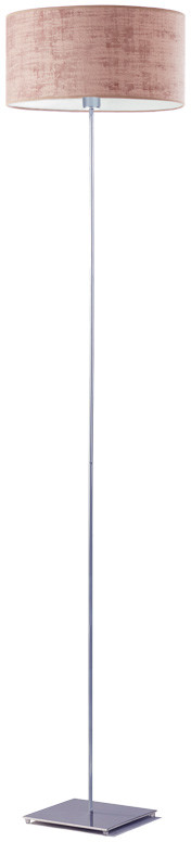 Lysne Srebrna lampa stojąca z welurowym abażurem MEKSYK VELUR 17511V/433