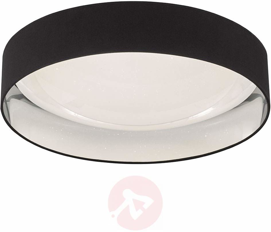 Fischer Honsel Lampa sufitowa LED Sete czarno-srebrna 60 cm