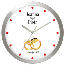 Atrix Zegar aluminiowy ŚLUB Slim AL2412SL