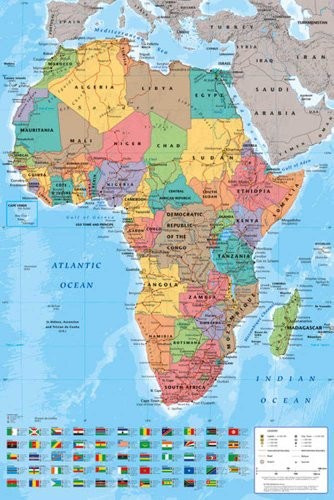 Empire Interactive Karta von Afrika plakat + artykuły dodatkowe 621375