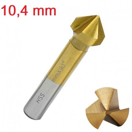 Frez pogłębiacz stożkowy fazownik HSS 10,4 mm 90st