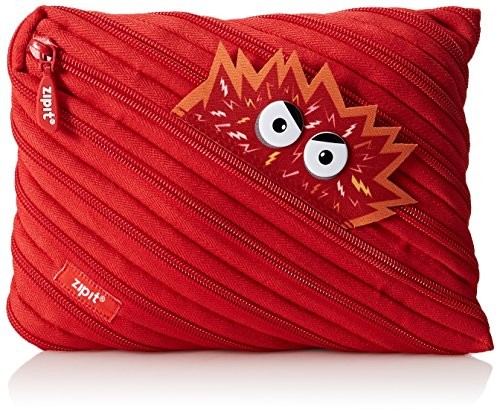 Zip-It Zipit Talking monstar Jumbo Pencil Case, czerwony ZTMJ-VOL-FBA